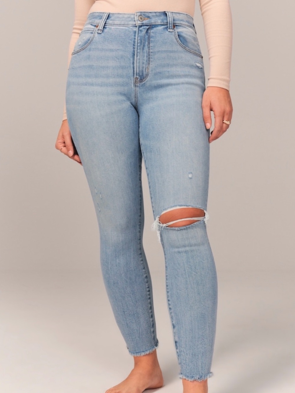 Abercrombie & Fitch Curve Love High-Rise Skinny Ankle